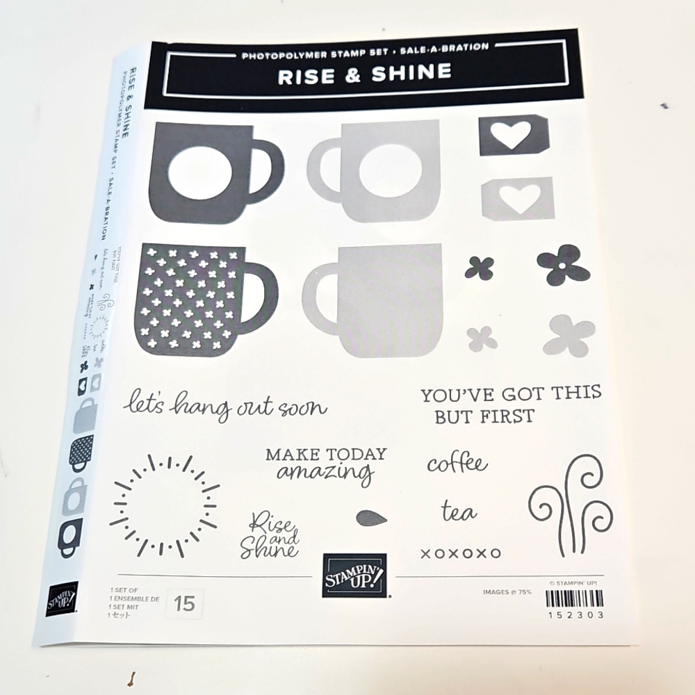 Rise & Shine clear cling mount stamp set new